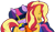 Size: 1876x1080 | Tagged: safe, artist:徐詩珮, sunset shimmer, twilight sparkle, alicorn, pony, series:sprglitemplight diary, series:sprglitemplight life jacket days, series:springshadowdrops diary, series:springshadowdrops life jacket days, g4, alternate universe, base used, butt, chase (paw patrol), clothes, eyes closed, female, lesbian, lifejacket, mighty pups, paw patrol, plot, ship:sunsetsparkle, shipping, simple background, transparent background, twilight sparkle (alicorn)