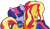 Size: 1853x1080 | Tagged: safe, artist:徐詩珮, sunset shimmer, twilight sparkle, alicorn, pony, series:sprglitemplight diary, series:sprglitemplight life jacket days, series:springshadowdrops diary, series:springshadowdrops life jacket days, g4, alternate universe, base used, butt, chase (paw patrol), clothes, eyes closed, female, lesbian, lifejacket, mighty pups, paw patrol, plot, ship:sunsetsparkle, shipping, simple background, smiling, transparent background, twilight sparkle (alicorn)