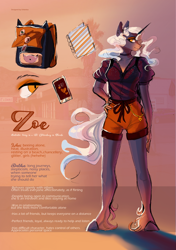 Size: 2400x3400 | Tagged: safe, artist:orfartina, oc, oc only, oc:zoe, unicorn, anthro, adoptable, female, high res, solo