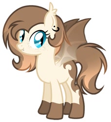 Size: 1001x1098 | Tagged: safe, artist:sunflowernextgen, oc, oc only, oc:chocolate wing, bat pony, pony, female, mare, simple background, solo, white background