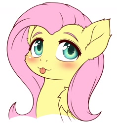 Size: 1183x1246 | Tagged: safe, artist:symbianl, fluttershy, pegasus, pony, g4, blushing, cute, digital art, female, shyabetes, simple background, solo, tongue out, white background