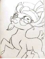 Size: 2472x3263 | Tagged: safe, artist:imposter dude, shanty (tfh), goat, them's fightin' herds, community related, female, high res, pencil drawing, solo, sunglasses, traditional art