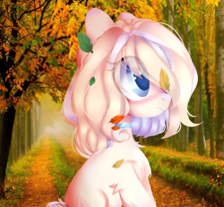 Size: 3368x3108 | Tagged: safe, artist:mint-light, oc, oc only, earth pony, pony, chest fluff, commission, earth pony oc, heart eyes, high res, leaves, outdoors, smiling, solo, tree, wingding eyes, ych result