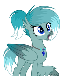 Size: 2328x2887 | Tagged: safe, artist:rioshi, artist:starshade, oc, oc only, oc:arctic breeze, hippogriff, g4, cute, female, happy, heart, heart eyes, high res, simple background, solo, white background, wingding eyes