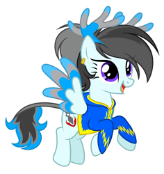 Size: 2997x3171 | Tagged: safe, artist:rioshi, artist:starshade, oc, oc only, oc:acer jetstream, pegasus, pony, cute, female, happy, high res, simple background, solo, white background