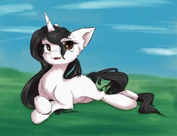 Size: 1280x985 | Tagged: safe, artist:coldtrail, oc, oc only, oc:inkwell, pony, unicorn, artfight 2020, female, mare, simple background, solo