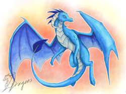 Size: 3275x2439 | Tagged: safe, artist:yeahbutthendragons, princess ember, dragon, g4, dragoness, female, flying, high res, signature, simple background, solo, traditional art