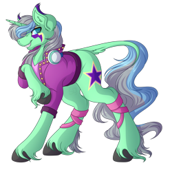 Size: 3606x3600 | Tagged: safe, artist:amazing-artsong, oc, oc only, oc:neve flaze, pony, unicorn, clothes, headphones, high res, male, simple background, solo, stallion, transparent background