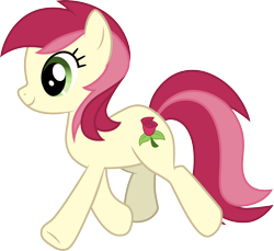 Size: 3270x3000 | Tagged: safe, artist:cloudy glow, roseluck, earth pony, pony, g4, it ain't easy being breezies, .ai available, cutie mark, female, high res, mare, show accurate, simple background, solo, transparent background, trotting, vector