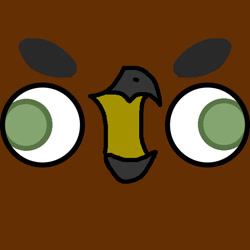 Size: 600x600 | Tagged: safe, artist:horseinduceddelirium, oc, oc:gander, griffon, derped, griffon oc, screaming