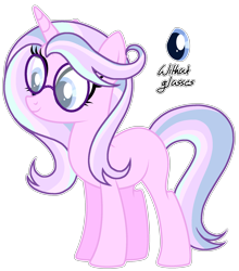Size: 1932x2193 | Tagged: safe, artist:twinklecometyt, oc, oc only, pony, unicorn, glasses, magical lesbian spawn, offspring, parent:diamond tiara, parent:starlight glimmer, simple background, solo, transparent background