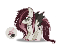 Size: 858x644 | Tagged: safe, artist:6-fingers-lover, oc, oc only, oc:moth burnham, bat pony, pony, female, mare, simple background, solo, transparent background