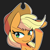 Size: 1800x1800 | Tagged: safe, artist:kindakismet, applejack, earth pony, pony, g4, black background, bust, female, mare, one ear down, portrait, simple background, solo