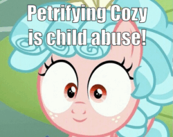 Size: 567x446 | Tagged: safe, edit, edited screencap, screencap, cozy glow, pegasus, pony, g4, marks for effort, season 8, argument in the comments, cozy glow drama, cozy glow is best facemaker, cozybetes, cropped, cute, debate in the comments, discussion in the comments, drama, faic, female, filly, freckles, gif, non-animated gif, op can't let go, smiling, solo, tl;dr in the comments, truth