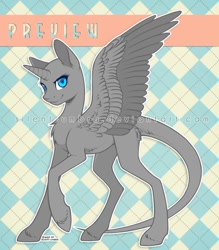 Size: 836x955 | Tagged: safe, artist:silent-umbra, oc, oc only, alicorn, pony, .psd available, abstract background, alicorn oc, bald, base, chest fluff, horn, raised hoof, solo, wings