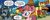 Size: 872x342 | Tagged: safe, artist:andypriceart, idw, official comic, art noir, golden feather, pink molly, princess celestia, earth pony, pegasus, pony, unicorn, g4, spoiler:comic, spoiler:comic65, braid, braided tail, clothes, comic, female, foreshadowing, hoodie, implied pinkie pie, implied twilight sparkle, male, mare, speech bubble
