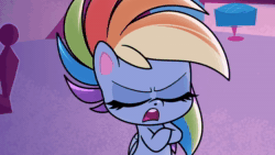Size: 1920x1080 | Tagged: safe, screencap, rainbow dash, pegasus, pony, g4.5, my little pony: pony life, zound off, animated, context is for the weak, female, mare, out of context, solo, sound, webm
