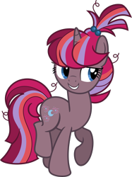 Size: 5567x7449 | Tagged: safe, artist:shootingstarsentry, oc, oc only, oc:nightingale, pony, unicorn, absurd resolution, female, magical lesbian spawn, mare, offspring, parent:moondancer, parent:tempest shadow, simple background, solo, transparent background, vector