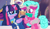 Size: 1873x1080 | Tagged: safe, artist:徐詩珮, glitter drops, twilight sparkle, alicorn, pony, series:sprglitemplight diary, series:sprglitemplight life jacket days, series:springshadowdrops diary, series:springshadowdrops life jacket days, g4, alternate universe, base used, chase (paw patrol), clothes, female, lesbian, mighty pups, paw patrol, ship:glitterlight, shipping, skye (paw patrol), twilight sparkle (alicorn)