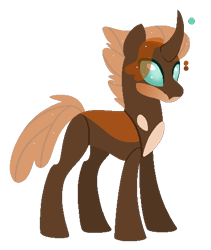 Size: 428x506 | Tagged: safe, artist:joburii, oc, oc only, oc:solaris, changedling, changeling, brown changeling, simple background, solo, transparent background