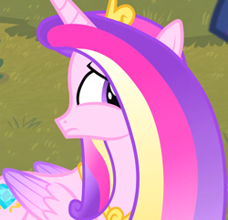 Size: 1748x1687 | Tagged: safe, screencap, princess cadance, alicorn, pony, g4, season 4, three's a crowd, cropped, female, folded wings, mare, solo, wings