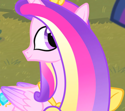 Size: 1896x1687 | Tagged: safe, screencap, princess cadance, alicorn, pony, g4, season 4, three's a crowd, cropped, cute, cutedance, female, folded wings, mare, solo, wings