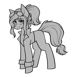 Size: 2008x2008 | Tagged: safe, artist:earthpone, oc, oc only, oc:dory, earth pony, pony, female, full body, high res, lineart, mare, simple background, solo, transparent background