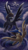 Size: 2200x3900 | Tagged: safe, artist:ariamidnighters, oc, oc only, pegasus, pony, cloud, crescent moon, duo, female, flying, high res, looking at each other, male, mare, moon, night, smiling, stallion