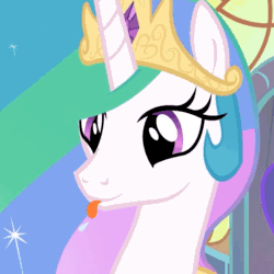 Size: 650x650 | Tagged: safe, edit, edited screencap, editor:lolledits, screencap, princess celestia, alicorn, pony, the beginning of the end, :p, animated, cute, cutelestia, female, gif, happy, hnnng, jewelry, loop, mare, raspberry, raspberry noise, regalia, sillestia, silly, silly pony, smiling, spittle, tongue out