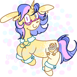 Size: 2416x2417 | Tagged: safe, artist:twilightcomet, oc, oc only, pony, unicorn, cuffs (clothes), glasses, high res, simple background, smiling, solo, transparent background