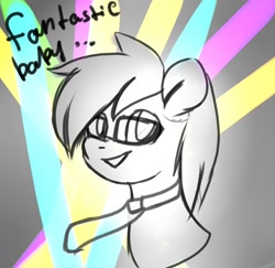 Size: 1500x1460 | Tagged: artist needed, source needed, safe, oc, oc only, oc:silver bristle, earth pony, pony, digital art, disco, glasses, male, necktie, simple, simple background, smiling, stallion