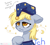 Size: 1165x1052 | Tagged: safe, artist:beautifulspaceshow, derpy hooves, pegasus, pony, g4, clothes, female, hat, mare, nightcap, pajamas, raised hoof, simple background, sleepy, solo, white background, ych example, your character here