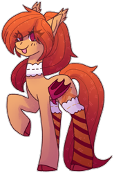 Size: 2017x3054 | Tagged: safe, artist:raya, oc, oc only, oc:cinnamon dust, pony, high res, rayaexperimental, simple background, solo, tongue out, transparent background