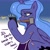 Size: 2600x2600 | Tagged: safe, artist:maren, princess luna, alicorn, pony, g4, alarm, band-aid, band-aid on nose, bandage, cellphone, female, hammer, high res, phone, revenge, s1 luna, smartphone, solo