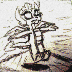 Size: 800x800 | Tagged: safe, artist:tarkan809, smolder, dragon, g4, deep fried meme, dragoness, female, floating, glowing eyes, meme, monochrome, sketch, solo, t pose, traditional art