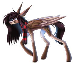 Size: 2320x2035 | Tagged: safe, artist:sadatrix, oc, oc only, pegasus, pony, female, high res, mare, simple background, solo, transparent background, two toned wings, wings