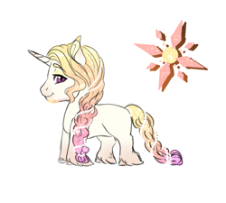 Size: 1000x900 | Tagged: safe, artist:miyathegoldenflower, oc, oc only, pony, unicorn, magical lesbian spawn, offspring, parent:princess celestia, parent:rarity, parents:rarilestia, simple background, solo, white background