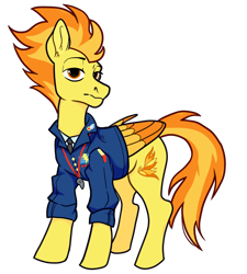 Size: 900x1000 | Tagged: safe, artist:malphym, spitfire, pony, g4, clothes, female, simple background, solo, transparent background, two toned wings, uniform, wings, wonderbolts dress uniform
