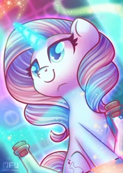 Size: 1280x1811 | Tagged: safe, artist:wavecipher, potion nova, pony, unicorn, g4, g4.5, my little pony: pony life, bottle, cute, female, glowing horn, horn, magic, mare, novabetes, potion, solo