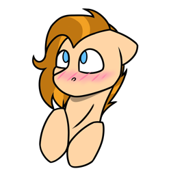 Size: 800x800 | Tagged: safe, artist:jellysketch, oc, oc only, pegasus, pony, blushing, looking up, simple background, solo, transparent background
