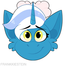 Size: 700x700 | Tagged: safe, artist:frankkiestein, oc, oc:fleurbelle, alicorn, pony, alicorn oc, bow, cheek fluff, female, hair bow, horn, mare, simple background, smiling, transparent background, watermark, wings, yellow eyes