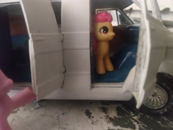 Size: 4160x3120 | Tagged: safe, apple bloom, pinkie pie, g4, blind bag, everfree customs, female, irl, photo, toy, van