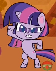 Size: 459x583 | Tagged: safe, screencap, twilight sparkle, alicorn, pony, all that jitters, g4.5, my little pony: pony life, bipedal, cropped, determined, female, puffed chest, salute, solo, tough, twilight sparkle (alicorn)