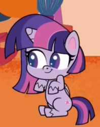 Size: 340x432 | Tagged: safe, screencap, twilight sparkle, alicorn, pony, all that jitters, g4.5, my little pony: pony life, cropped, cute, female, sitting, smiling, solo, twiabetes, twilight sparkle (alicorn)