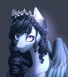 Size: 1280x1463 | Tagged: safe, artist:drdepper, oc, oc only, pegasus, pony, crown, female, jewelry, mare, regalia, solo