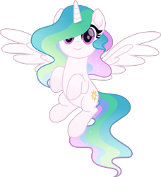 Size: 4689x5140 | Tagged: safe, artist:inaactive, princess celestia, alicorn, pony, g4, absurd resolution, cute, cutelestia, female, looking at you, mare, movie accurate, simple background, solo, spread wings, transparent background, wings