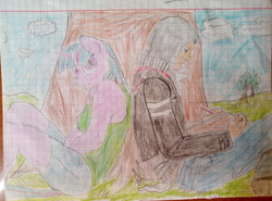 Size: 4208x3120 | Tagged: safe, twilight sparkle, anthro, g4, [prototype], alex mercer, graph paper, traditional art