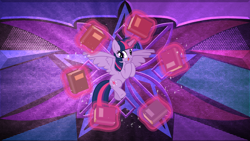 Size: 5760x3240 | Tagged: safe, artist:fruft, artist:laszlvfx, twilight sparkle, alicorn, pony, g4, absurd file size, absurd resolution, book, female, magic, solo, twilight sparkle (alicorn)