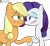 Size: 4809x4417 | Tagged: safe, artist:eagc7, applejack, rarity, earth pony, pony, unicorn, g4, blushing, duo, duo female, female, holding hooves, ko-fi, lesbian, looking at each other, patreon, ship:rarijack, shipping, simple background, transparent background