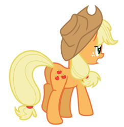 Size: 1280x1316 | Tagged: safe, artist:estories, applejack, earth pony, pony, g4, applejack's hat, butt, cowboy hat, female, hat, mare, plot, simple background, solo, stetson, transparent background, vector